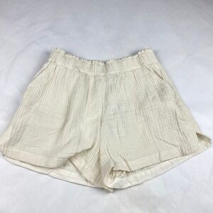 NWT Market & Spruce Shorts Women's Size M Cotton Gauze Off White